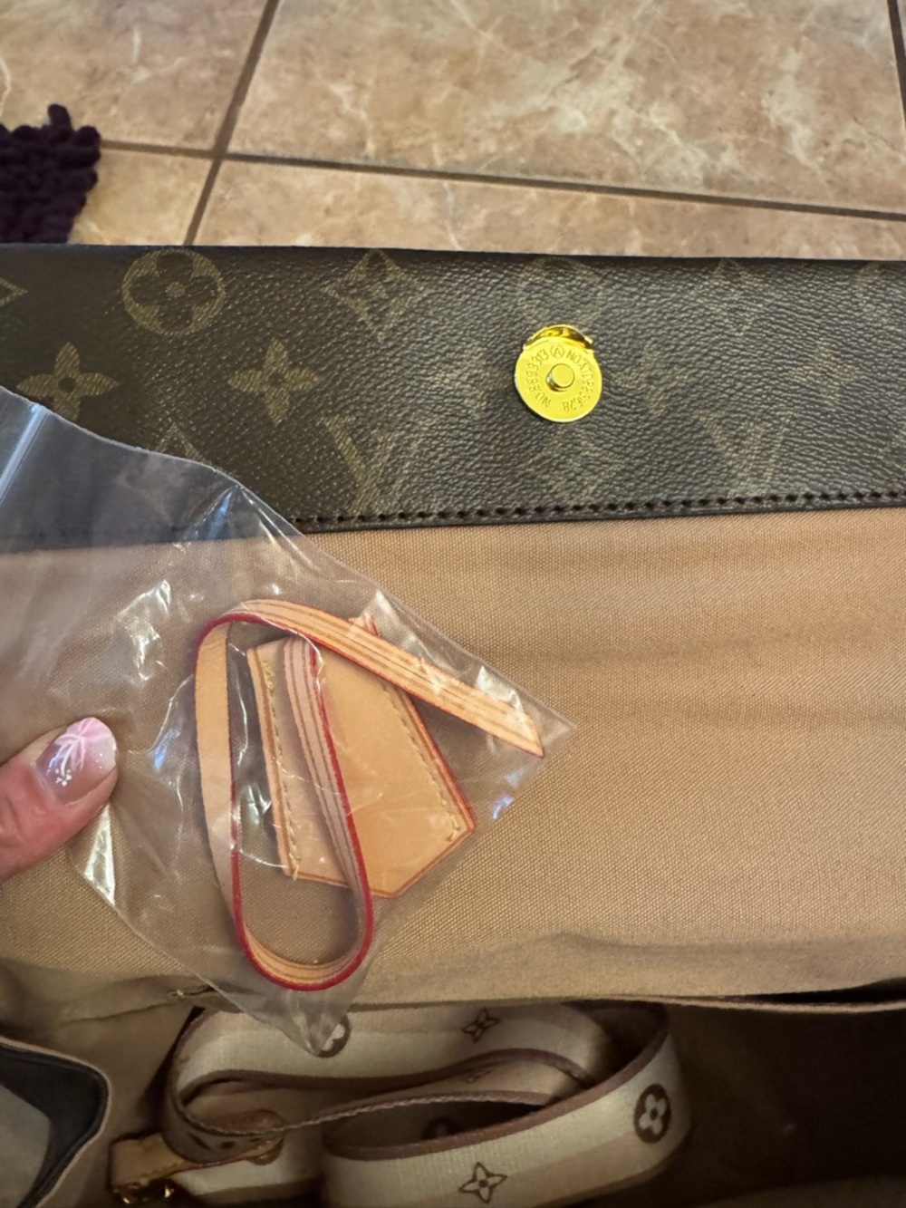 Louis Vuitton Brown Monogram Top-Handle Satchel with Natural Vachetta - Picture 7 of 8